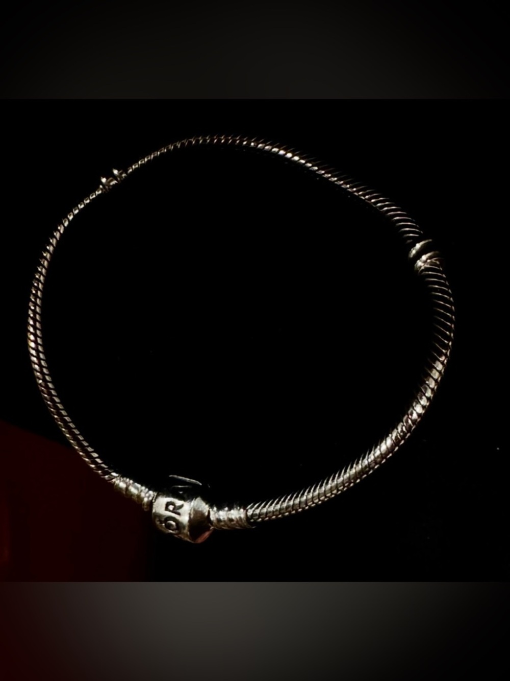 Retired Pandora Sterling Silver Snake Chain Bracelet | Authentic Barrel Clasp